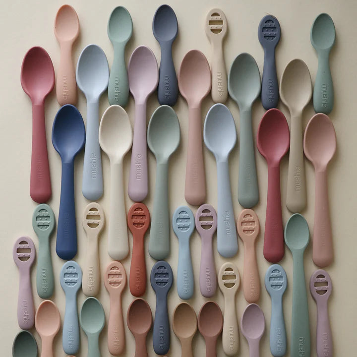 Mushie Silicone Toddler Starter Spoons