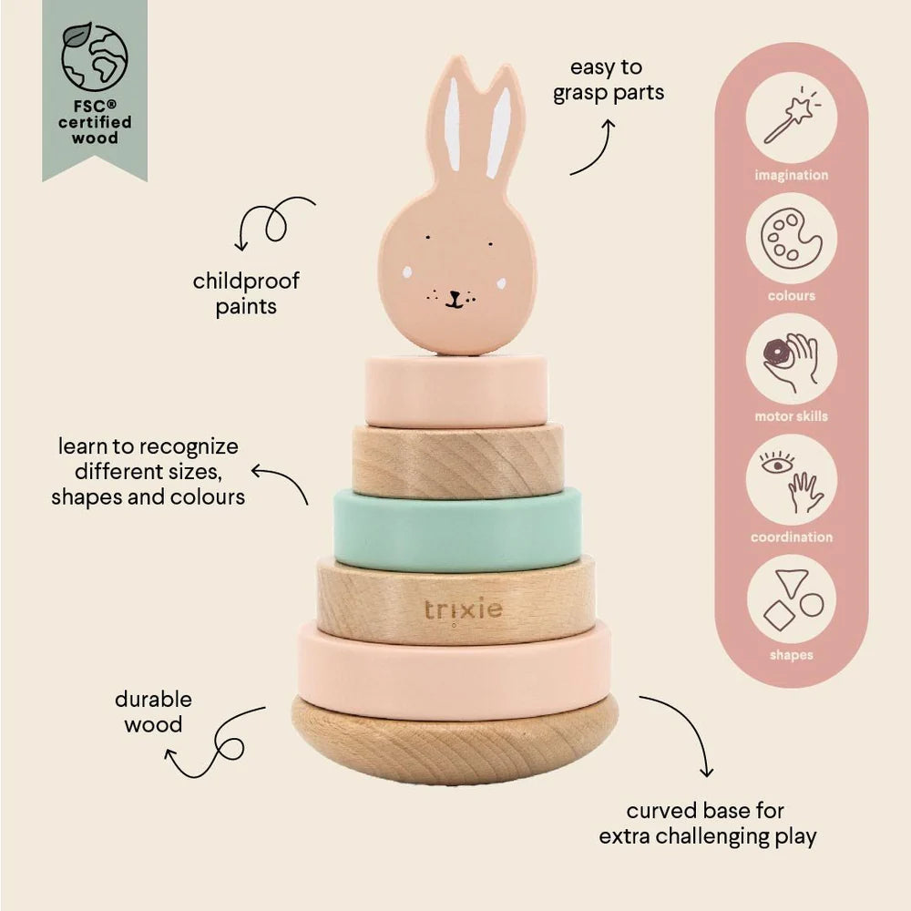 Trixie Wooden Stacking Toy Mrs. Rabbit