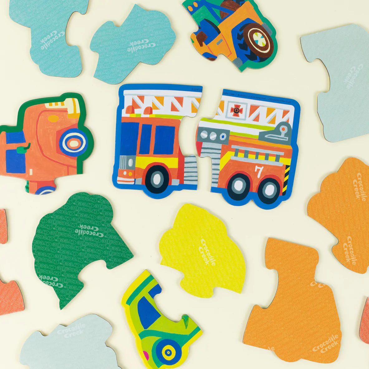 Let's Begin Puzzle 2 pc - Vehicles by Crocodile Creek