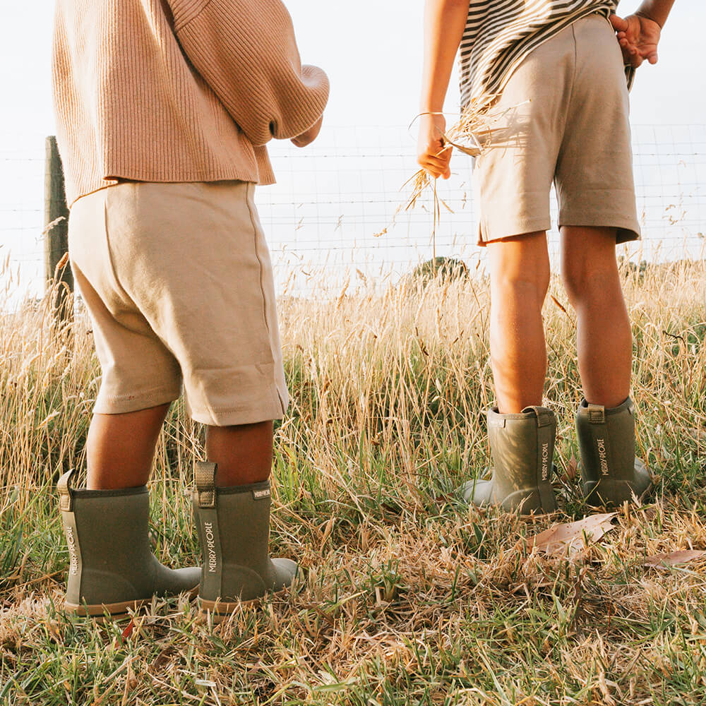 Merry People Andie Kids Gumboot - Khaki