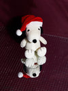 Snoopy Sitting with Christmas Hat
