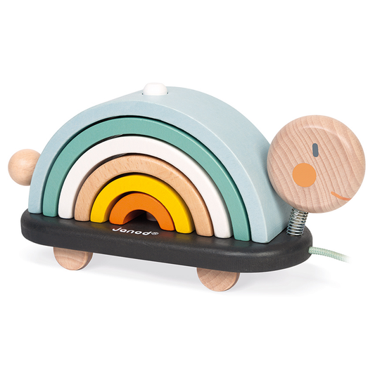 Janod - Cocoon Rainbow Turtle Pull Along
