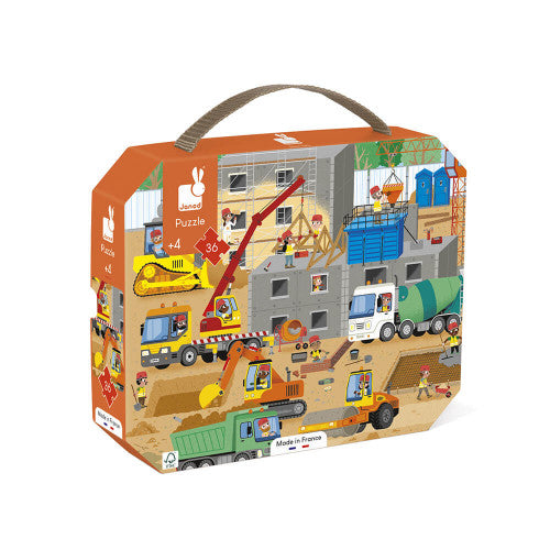 Janod - Construction Site Puzzle - 36 piece