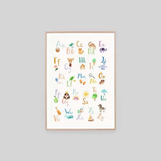 Watercolour Alphabet Bright by Warranbrooke